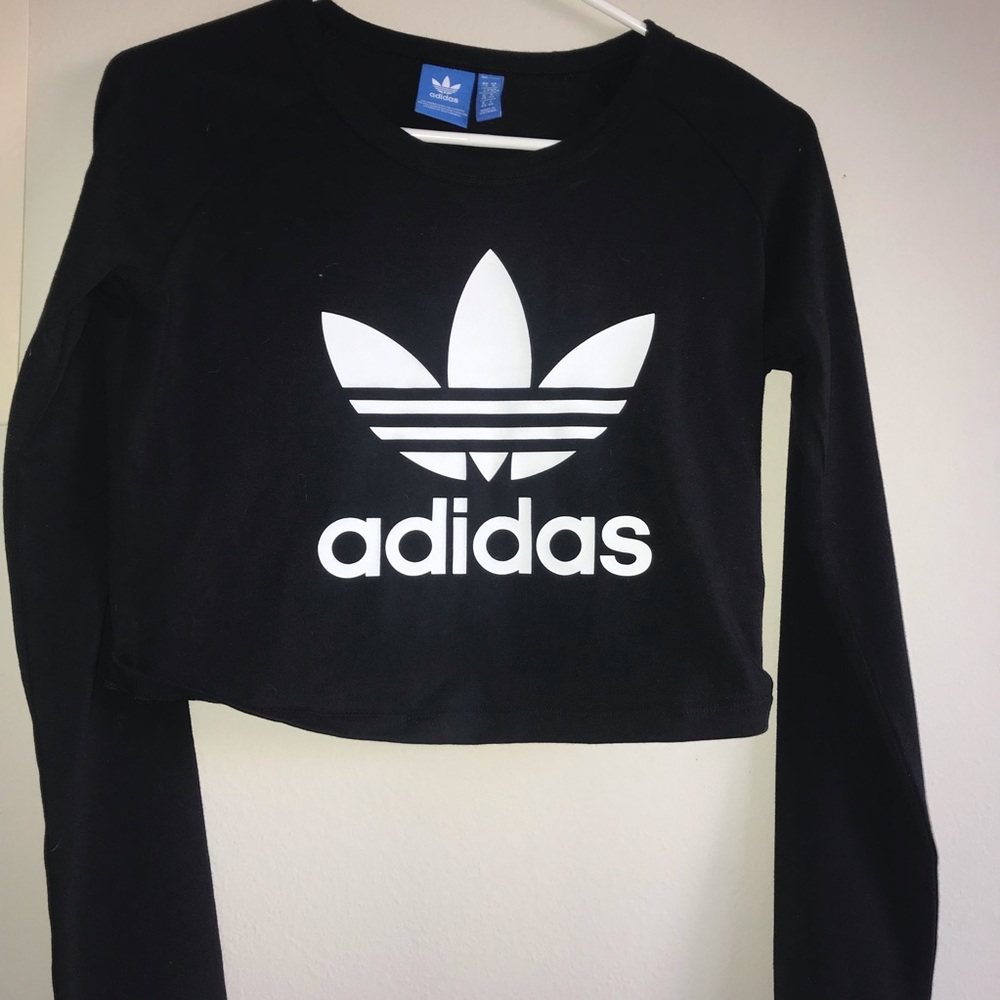 Adidas long sleeve crop top